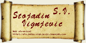Stojadin Vignjević vizit kartica